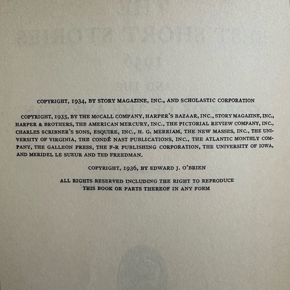The Best Short Stories 1936 edited by Edward J O’Brien - Picture 5 of 8
